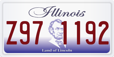 IL license plate Z971192