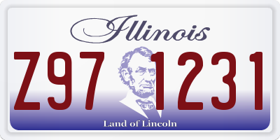 IL license plate Z971231