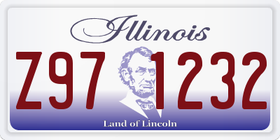 IL license plate Z971232