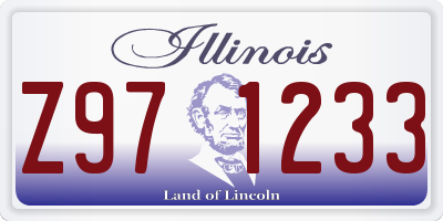 IL license plate Z971233