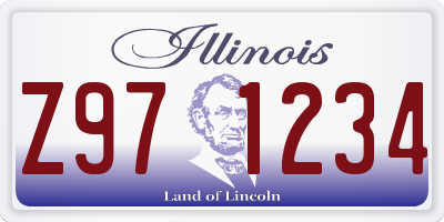 IL license plate Z971234