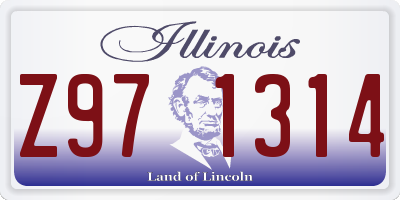 IL license plate Z971314