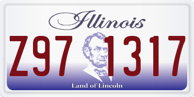 IL license plate Z971317