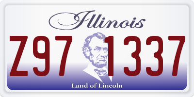 IL license plate Z971337