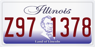IL license plate Z971378