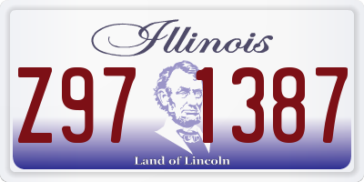 IL license plate Z971387