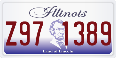 IL license plate Z971389