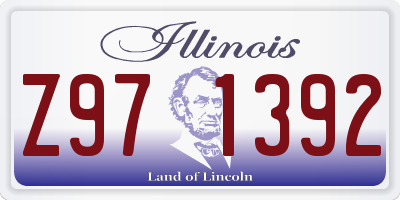 IL license plate Z971392
