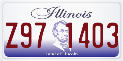 IL license plate Z971403