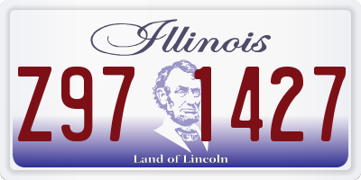 IL license plate Z971427
