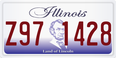 IL license plate Z971428