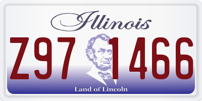 IL license plate Z971466