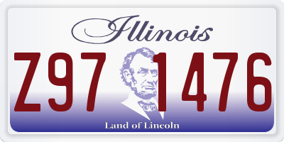 IL license plate Z971476