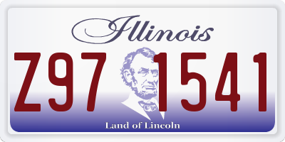 IL license plate Z971541
