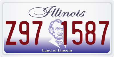 IL license plate Z971587