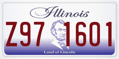IL license plate Z971601