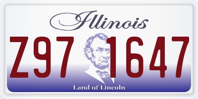IL license plate Z971647