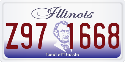 IL license plate Z971668