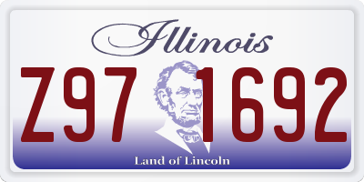 IL license plate Z971692
