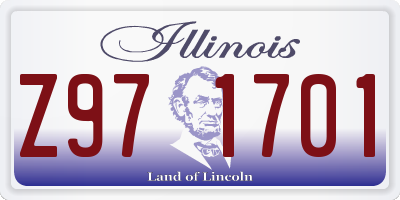 IL license plate Z971701