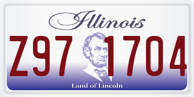 IL license plate Z971704
