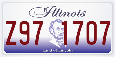 IL license plate Z971707