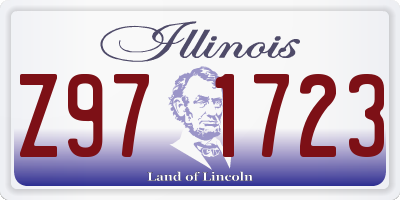 IL license plate Z971723