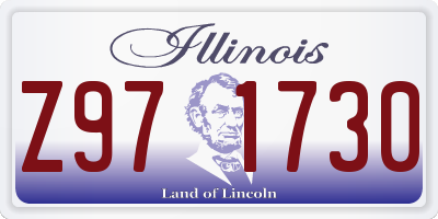 IL license plate Z971730