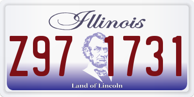 IL license plate Z971731