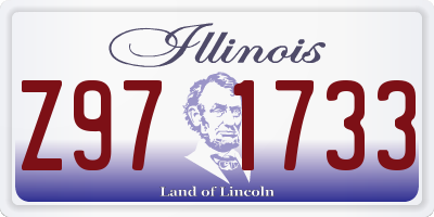 IL license plate Z971733