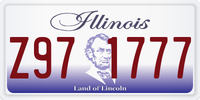 IL license plate Z971777