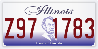 IL license plate Z971783