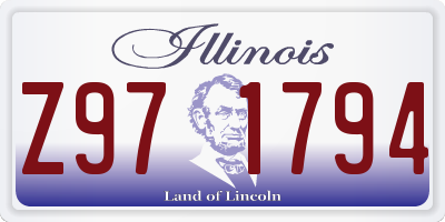 IL license plate Z971794