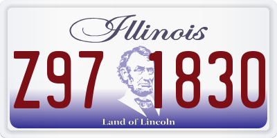 IL license plate Z971830