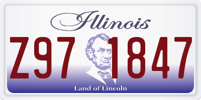 IL license plate Z971847