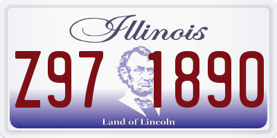 IL license plate Z971890