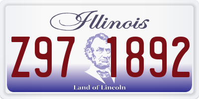 IL license plate Z971892