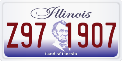 IL license plate Z971907