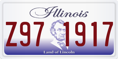 IL license plate Z971917