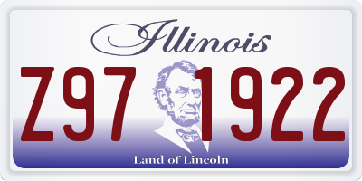 IL license plate Z971922