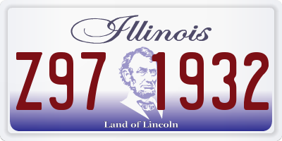 IL license plate Z971932