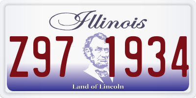 IL license plate Z971934