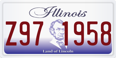 IL license plate Z971958