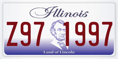IL license plate Z971997