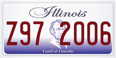 IL license plate Z972006