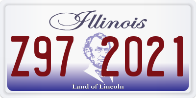 IL license plate Z972021