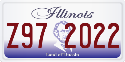 IL license plate Z972022