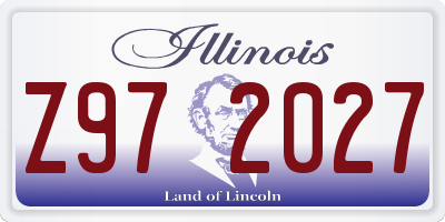IL license plate Z972027