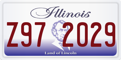 IL license plate Z972029