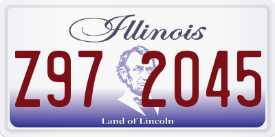 IL license plate Z972045